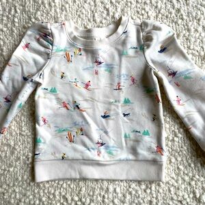 Janie and Jack Ski sweatshirt with shoulder detail